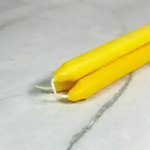 Bougie teintée Jaune - Lot x3