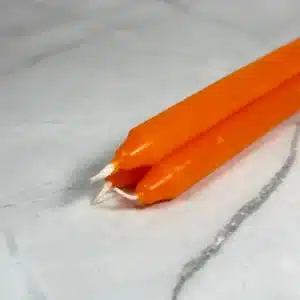 Bougie teintée Orange - Lot x3